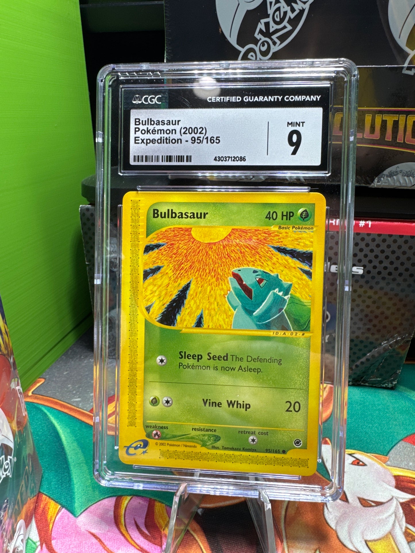 CGC 9 Bulbasaur Pokemon 2002 Expedition 95/165