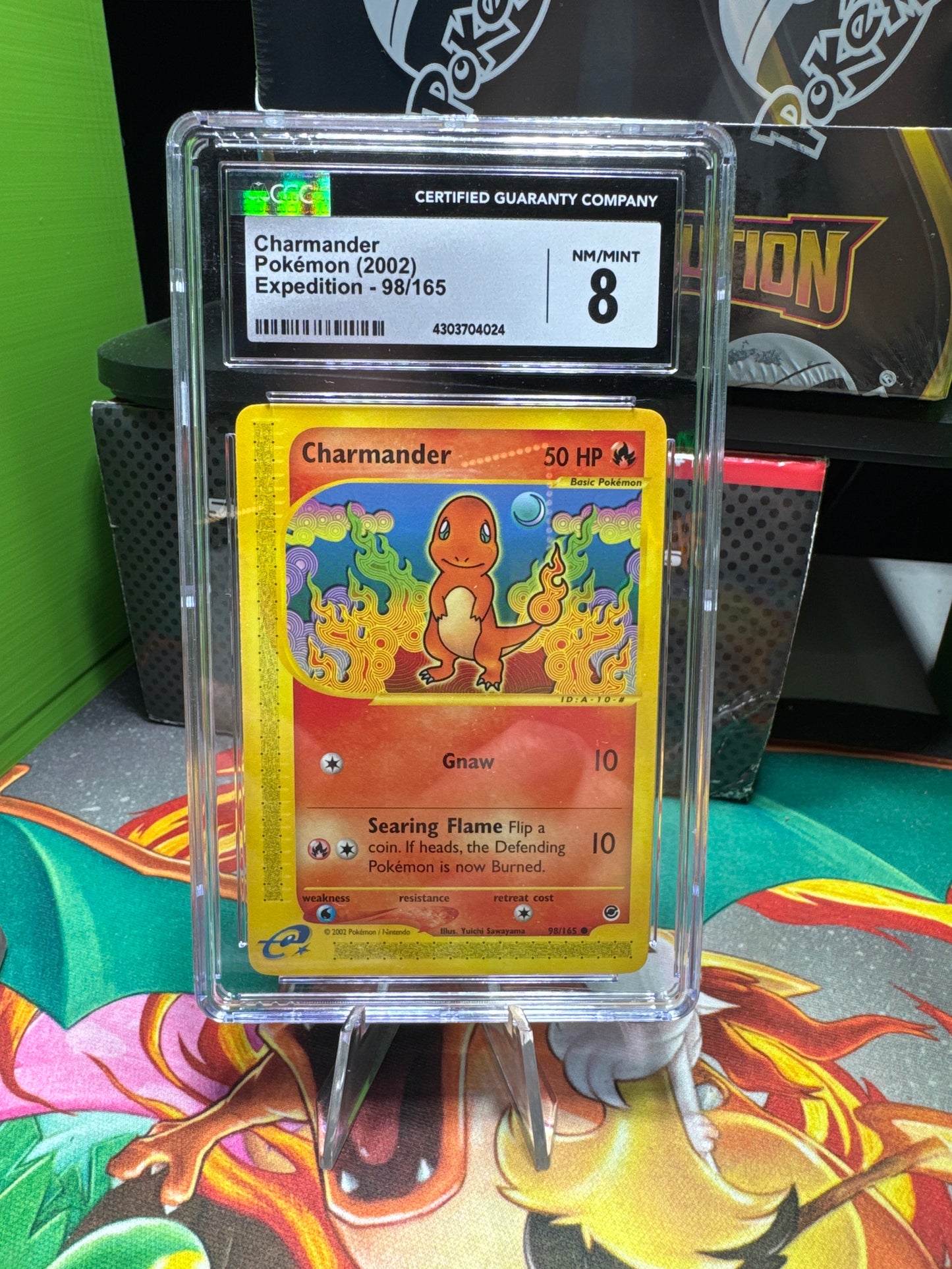 CGC 8 Charmander Pokémon 2002 Expedition 98/165