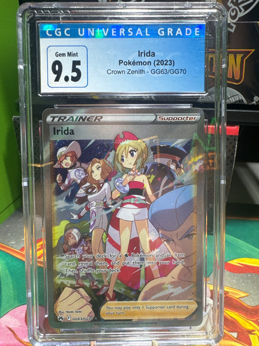 CGC 9.5 Irida Pokémon 2023 Crown Zenith CG63/CG70