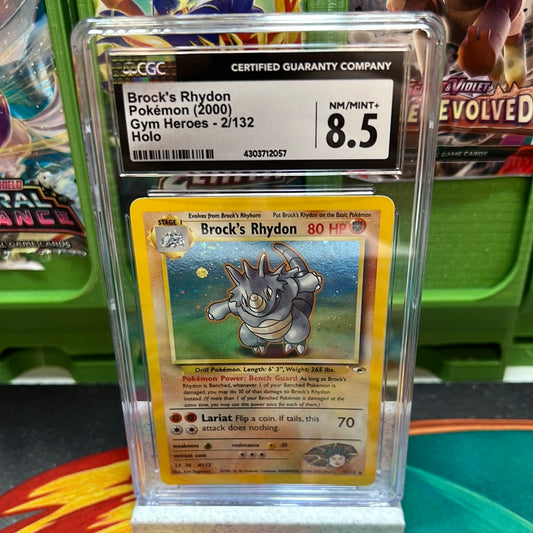 CGC 8.5 Brock's Rhydon 2/132 Gym Heroes