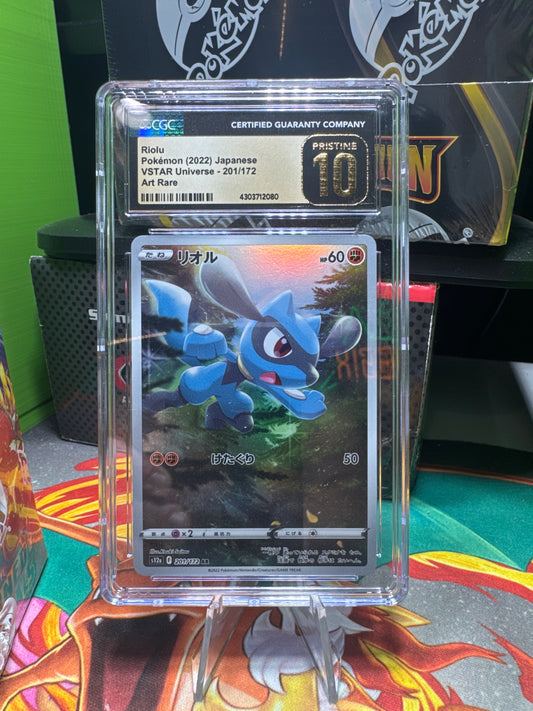 CGC 10 PRISTINE Riolu Pokemon 2022 Japanese VSTAR Universe 201/172