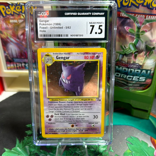 CGC 7.5 Gengar 5/62 Fossil - Unlimited Galaxy Star Holo Rare | English