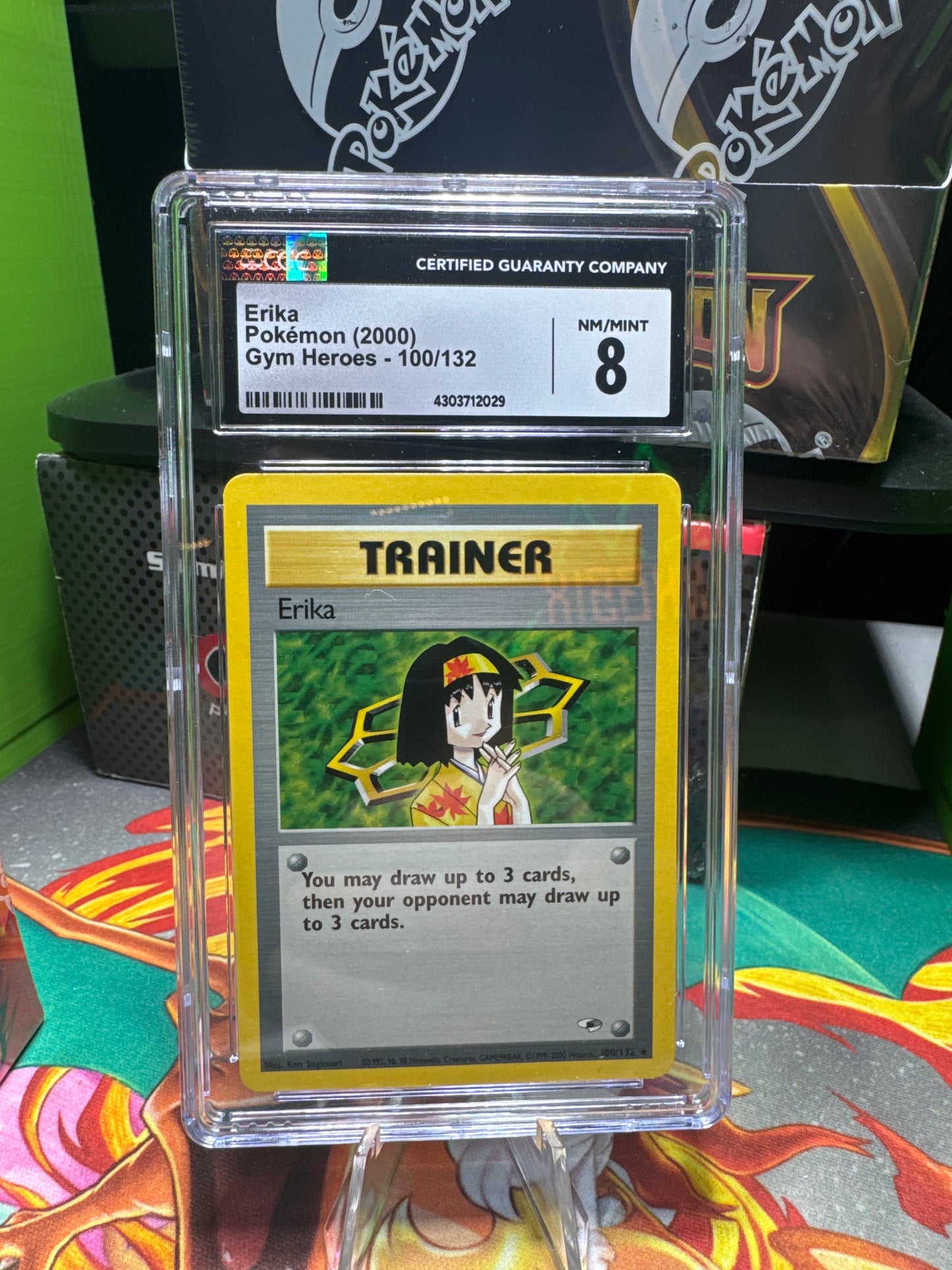 CGC 8 Erika Pokemon 2000 Gym Heores 100/133