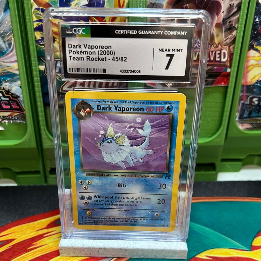 CGC 7 Dark Vaporeon 45/82 Team Rocket