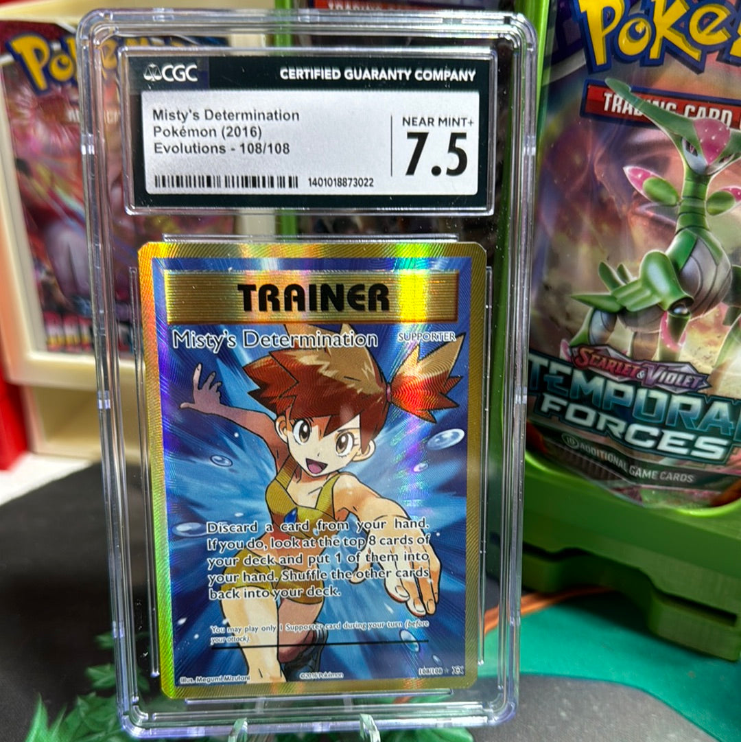 CGC 7.5 Misty's Determination 108/108 Evolutions Ultra Rare | English