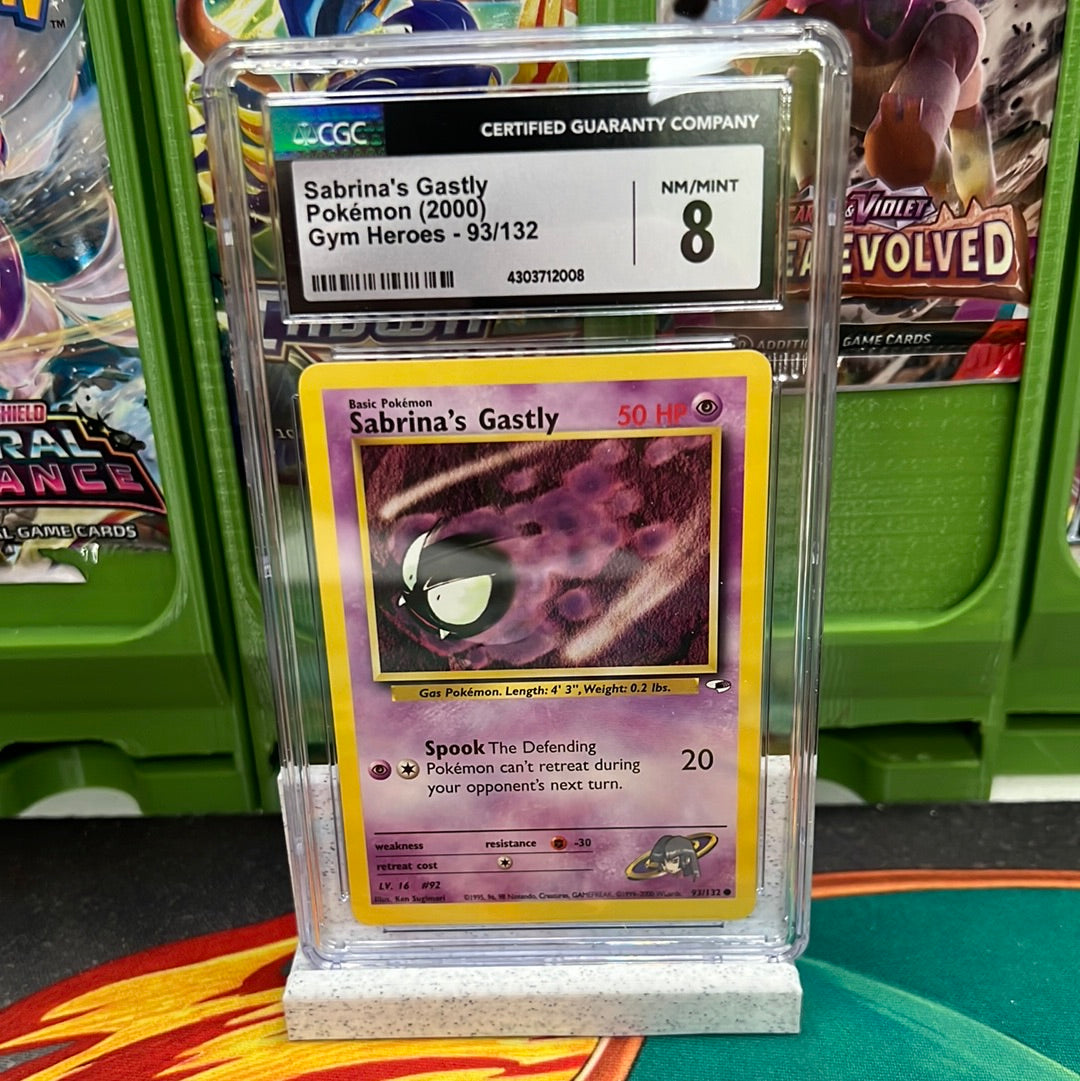 CGC 8 Sabrina's Gastly 93/132 Gym Heroes