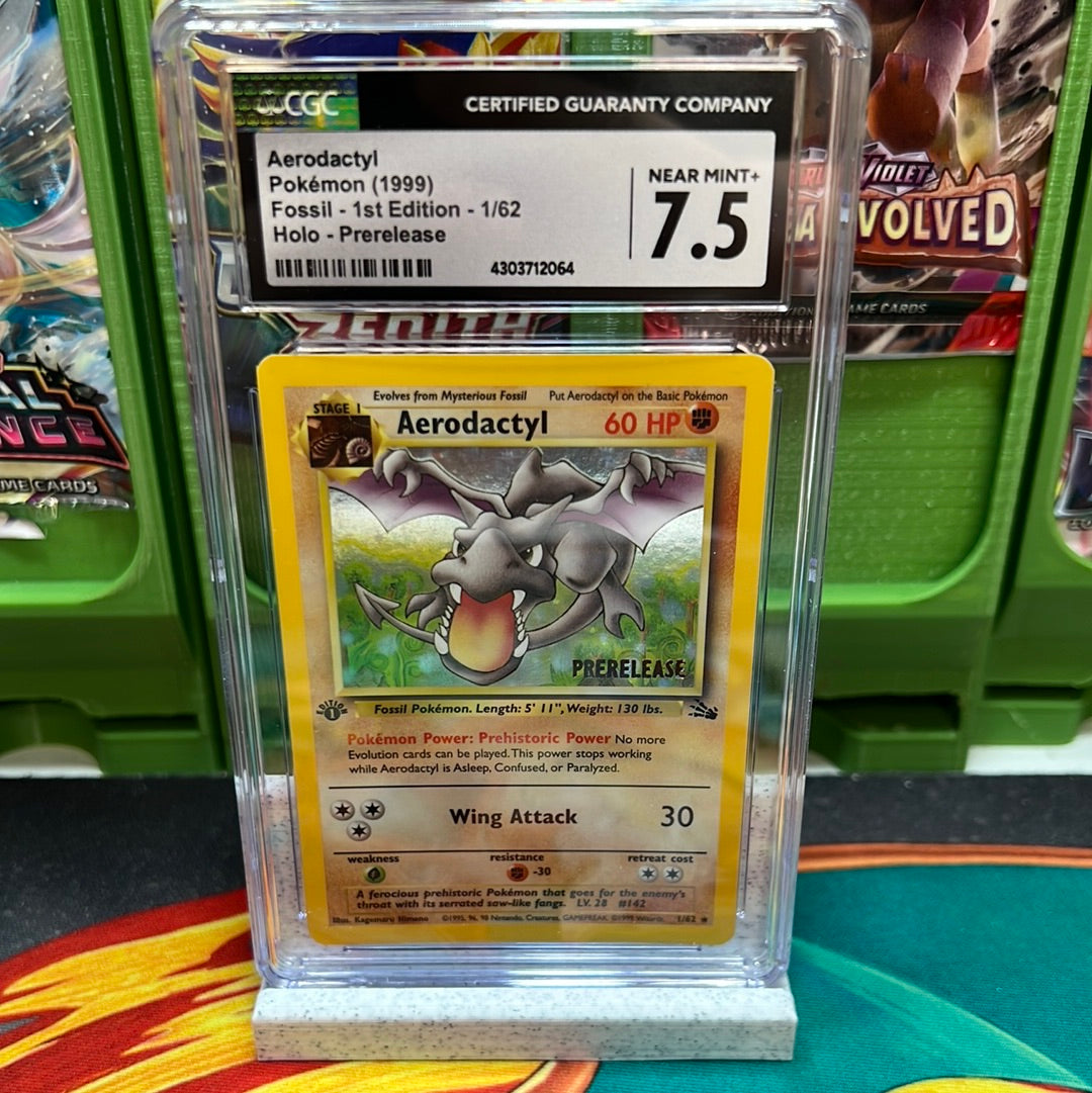 CGC 7.5 Aerodactyl 1/72 Fossil - 1st Edition