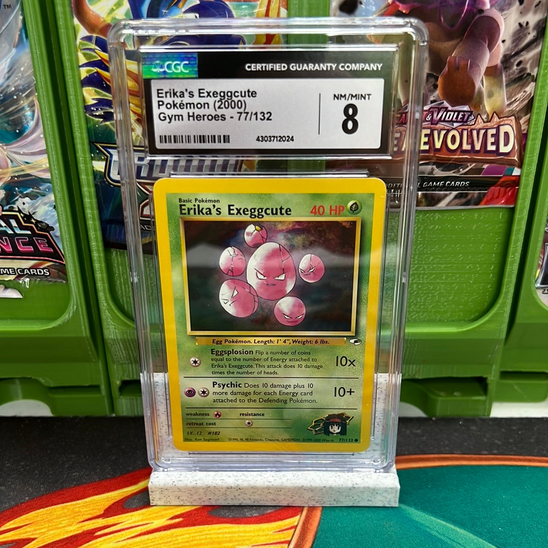 CGC 8 Erika's Exeggcute 77/132 Gym Heroes