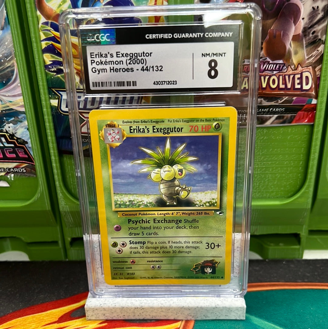 CGC 8 Erika's Exeggutor 44/132 Gym Heroes