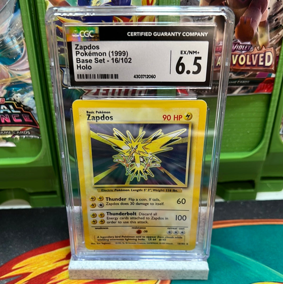 CGC 6.5 Zapdos 16/102 Base Set