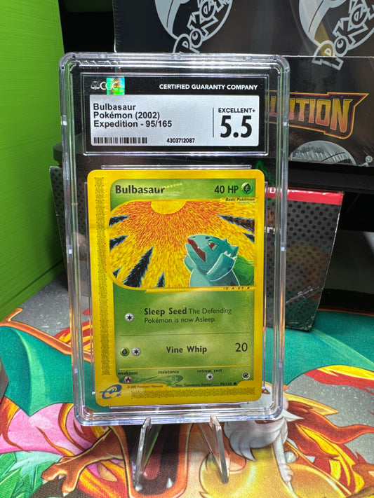CGC 5.5 Bulbasaur Pokemon 2002 Expedition 95/165