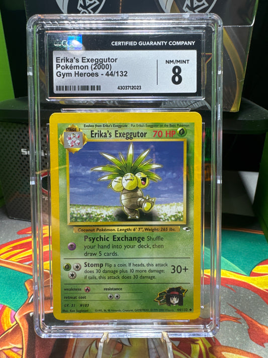 CGC 8 Erika’s Exeggutor Pokemon 2000 Gym Heores 45/133