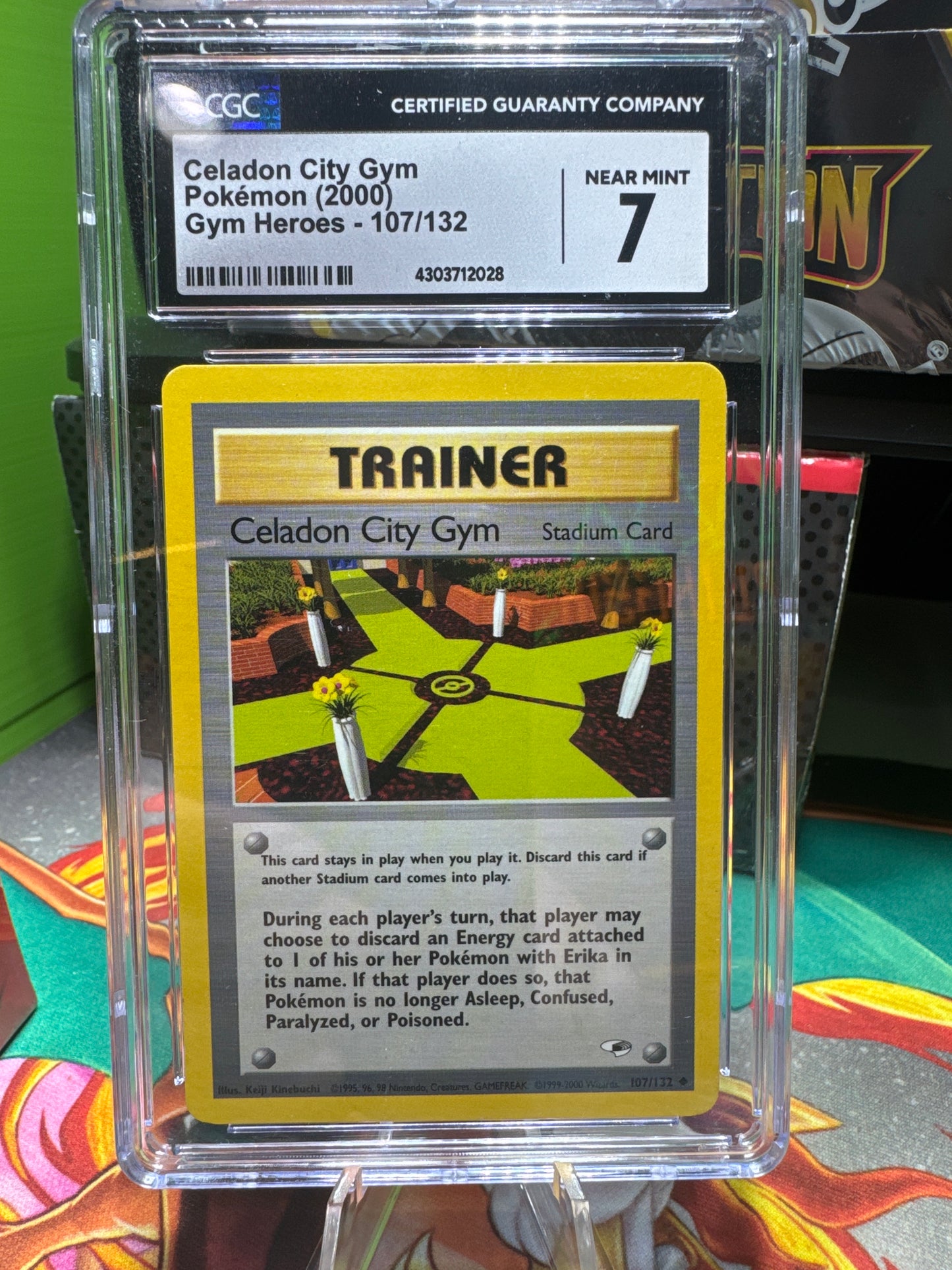 CGC 7 Celadon City Gym (Erika’s) Pokemon 2000 Gym Heores 107/132