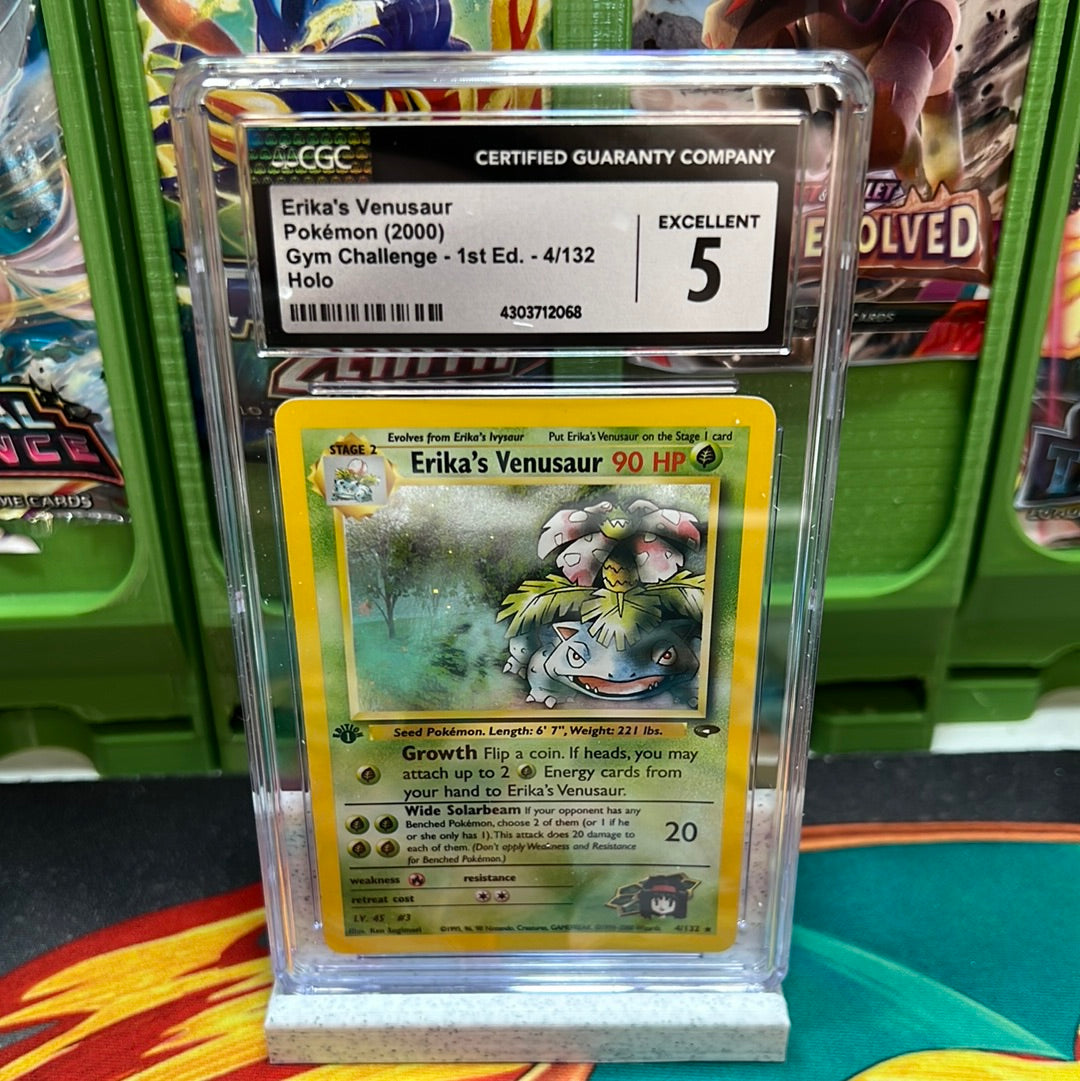 CGC 5 Erika's Venusaur 4/132 Gym Challenge - 1st Ed.