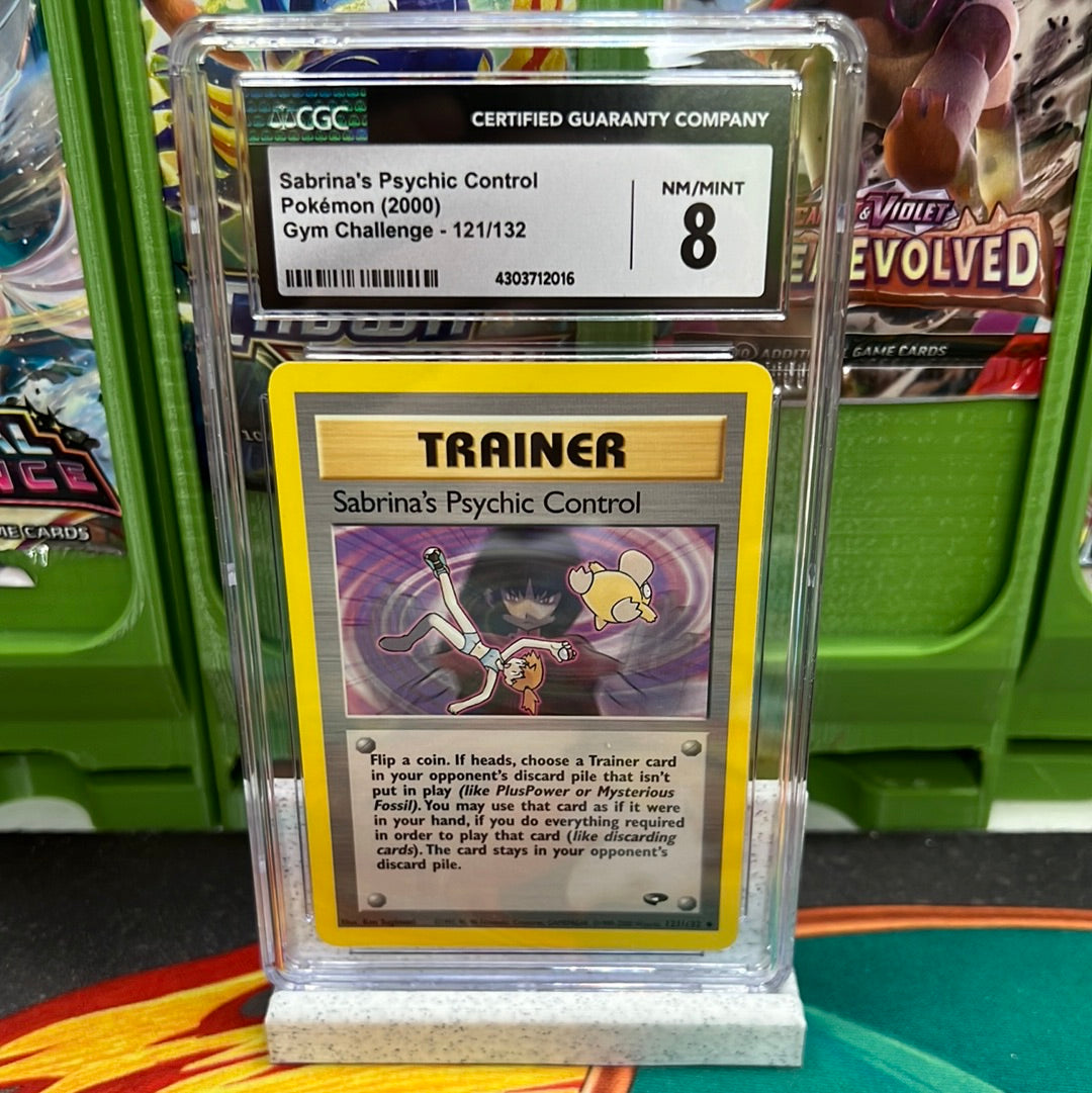 CGC 8 Sabrina's Psychic Control 121/132 Gym Challenge