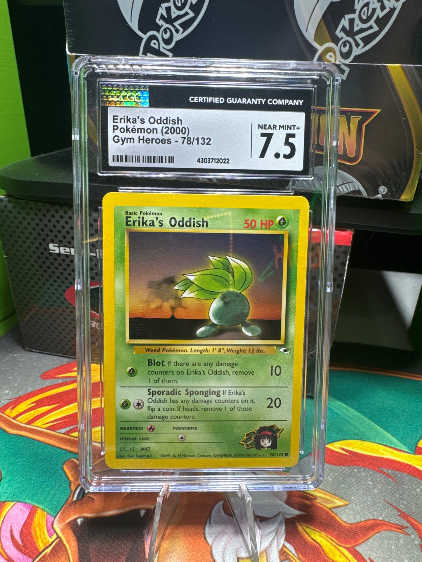 CGC 7.5 Erika’s Oddish Pokemon 2000 Gym Heores 78/133