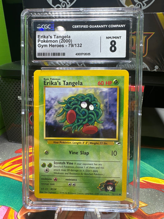 CGC 8 Erika’s Tangela Pokemon 2000 Gym Heores 79/132