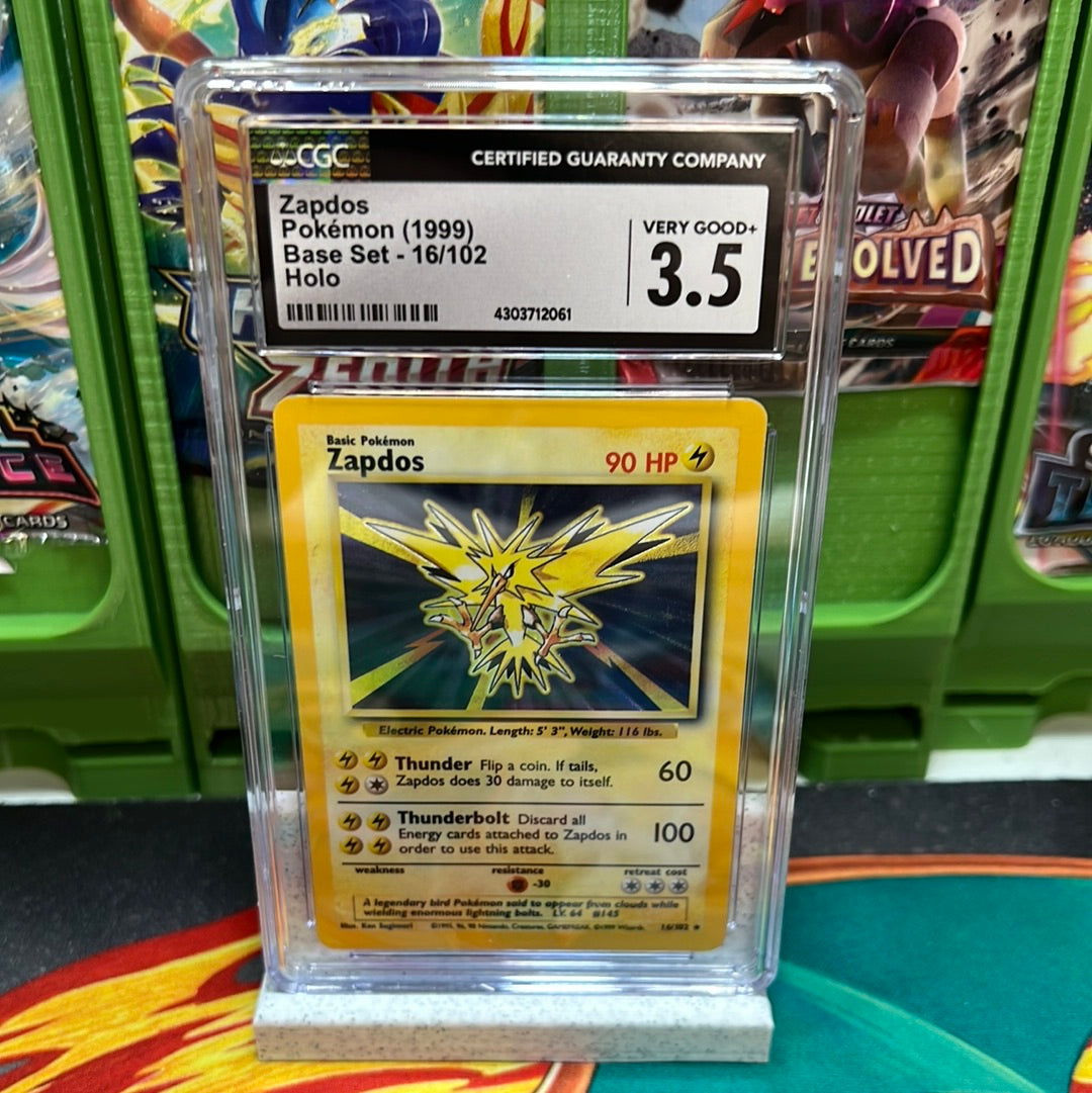 CGC 3.5 Zapdos 16/102 Base Set