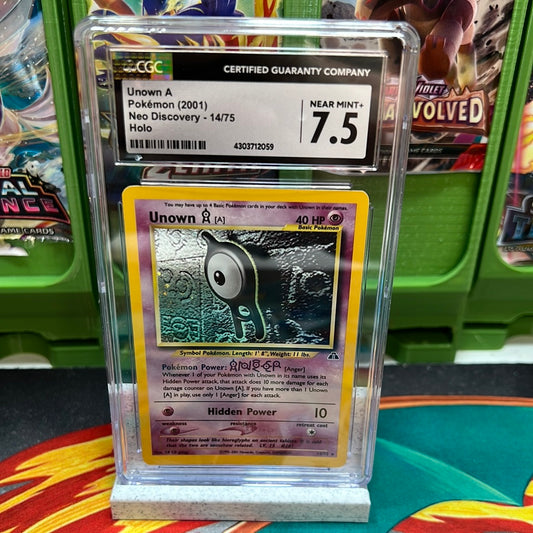 CGC 7.5 Unown A 14/75 Neo Discovery