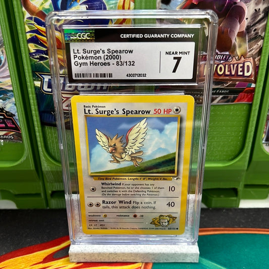 CGC 7 Lt. Surge's Spearow 83/132 Gym Heroes