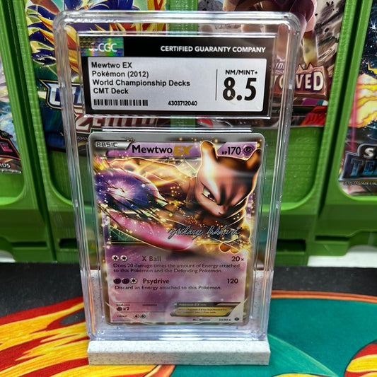 CGC 8.5 Mewtwo EX  World Championship Decks