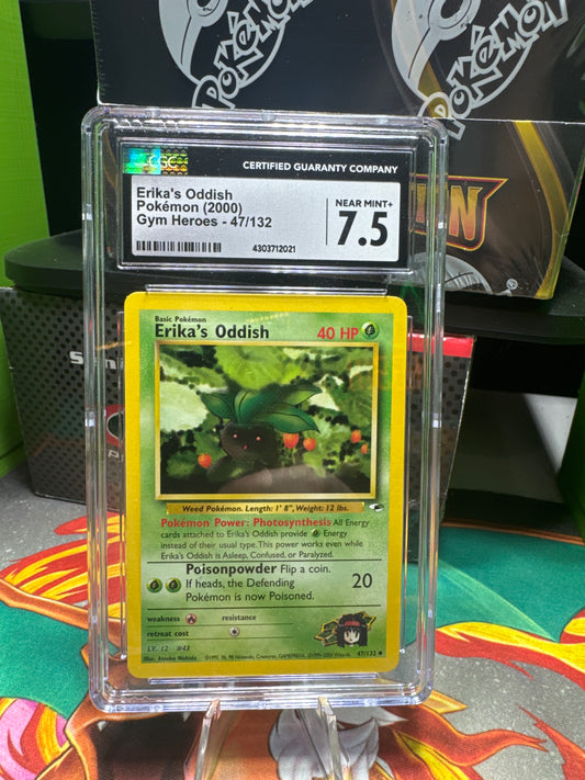 CGC 7.5 Erika’s Oddish Pokemon 2000 Gym Heores 47/133